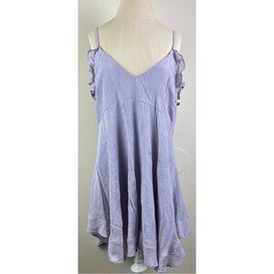 Honey Punch Lavender Ruffle Sleeveless Mini Dress